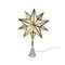 KSA 10-Pointed Gold Star Tree Topper - Warm White Lights - 15"